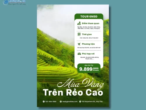 Mẫu tờ rơi quảng cáo tour du lịch miền núi Tây Bắc