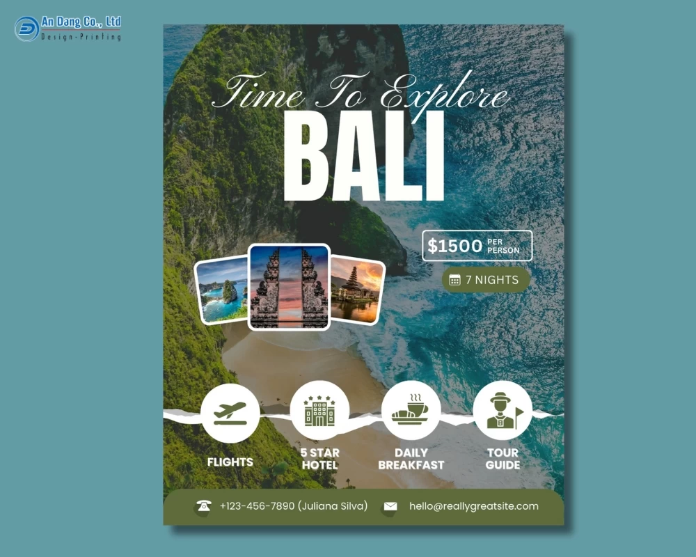Mẫu 20 - tờ rơi du lịch giới thiệu tour Bali