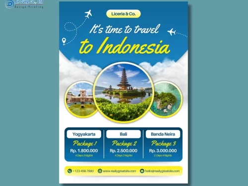 Mẫu 22 - tờ rơi quảng cáo tour du lịch Indonesia