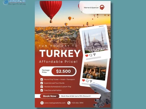 Mẫu 23 - tờ rơi du lịch quảng cáo tour Thổ Nhĩ Kỳ