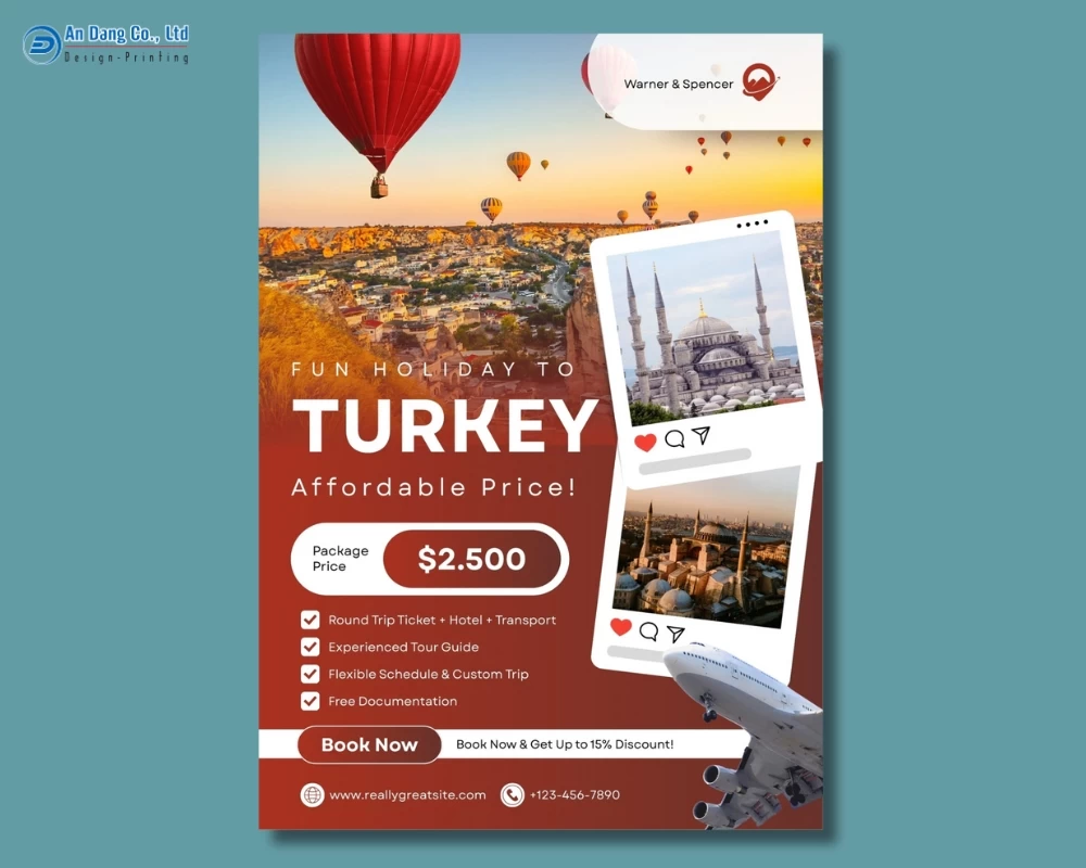 Mẫu 23 - tờ rơi du lịch quảng cáo tour Thổ Nhĩ Kỳ