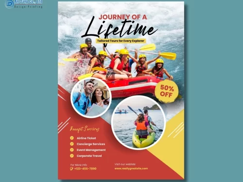 Mẫu 25 - tờ rơi quảng cáo tour chèo SUP