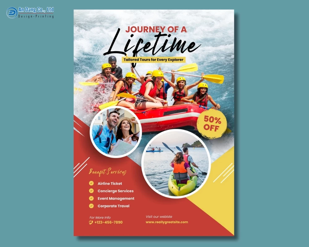 Mẫu 25 - tờ rơi quảng cáo tour chèo SUP