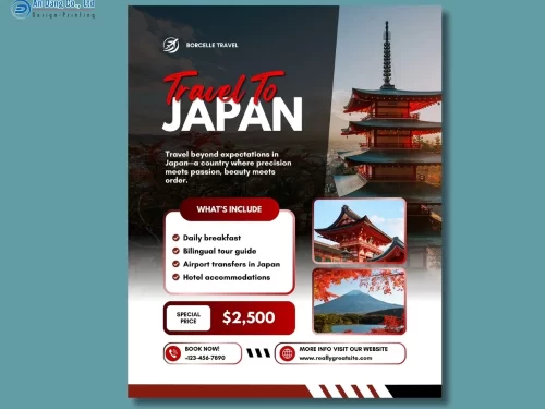 Mẫu 28 - tờ rơi quảng cáo tour du lịch Nhật Bản