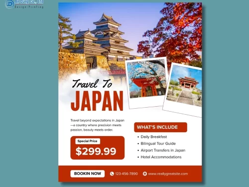 Mẫu 29 - tờ rơi du lịch quảng cáo tour Nhật Bản