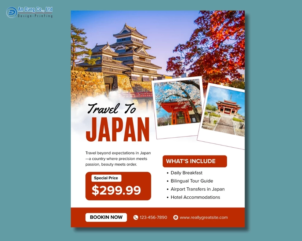 Mẫu 29 - tờ rơi du lịch quảng cáo tour Nhật Bản