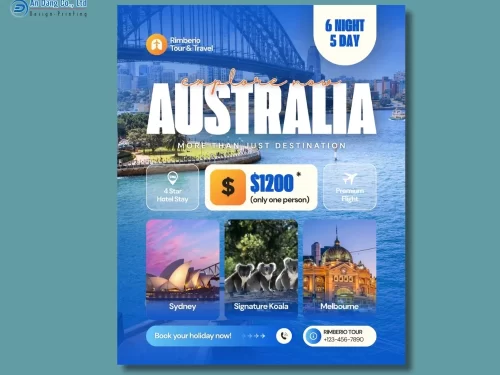 Mẫu 30 - tờ rơi quảng cáo tour du lịch Australia