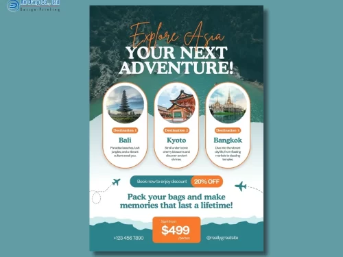 Mẫu 33 - tờ rơi du lịch khám phá các nước Đông Nam Á