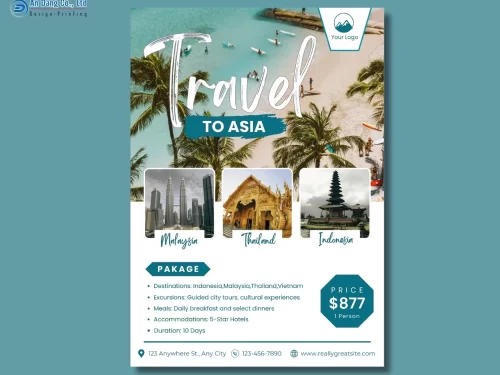 Mẫu 34 - tờ rơi quảng cáo tour du lịch châu Á
