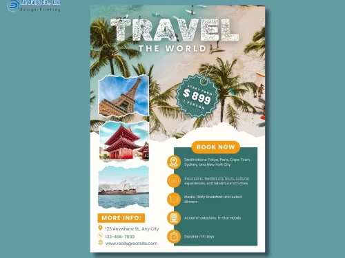 Mẫu 35 - tờ rơi quảng cáo tour du lịch quốc tế