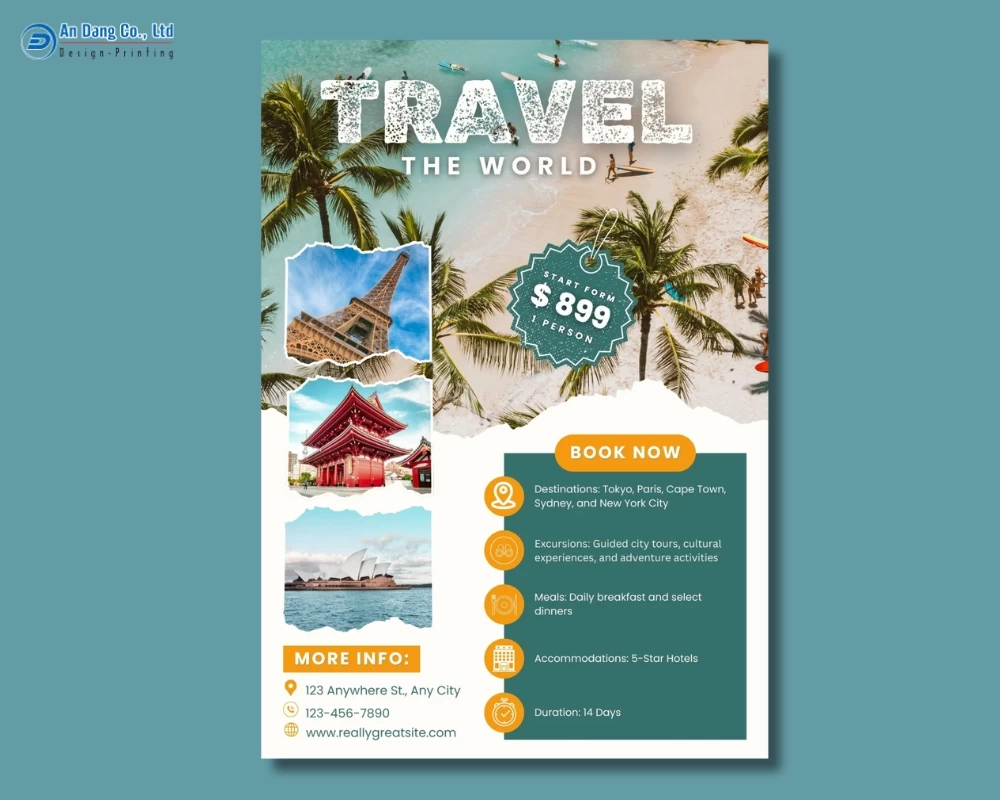 Mẫu 35 - tờ rơi quảng cáo tour du lịch quốc tế
