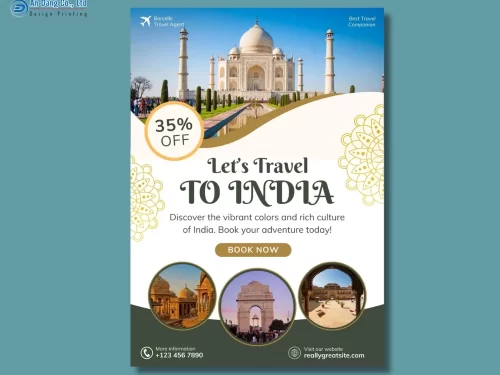 Mẫu 36 - tờ rơi du lịch quảng cáo tour tham quan Ấn Độ