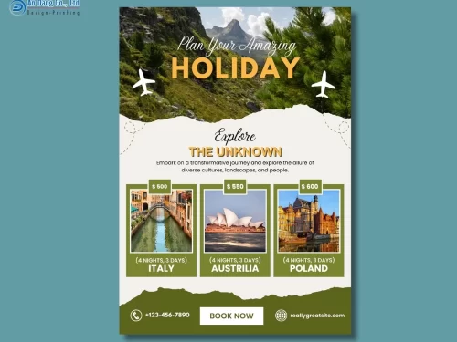 Mẫu 37 - tờ rơi giới thiệu các tour du lịch quốc tế