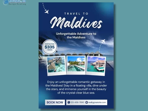 Mẫu 39 - tờ rơi du lịch quảng cáo tour tham quan Maldives