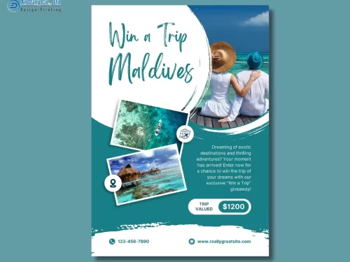 Mẫu 40 - tờ rơi quảng cáo tour du lịch Maldives