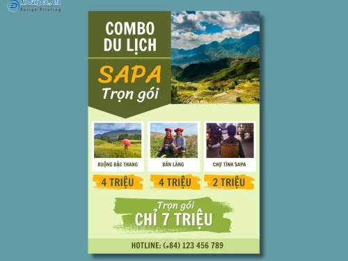Mẫu 4 - tờ rơi quảng cáo tour du lịch Sapa trọn gói
