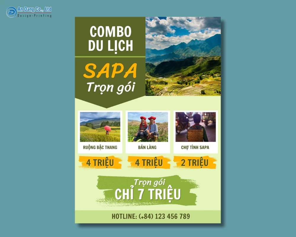 Mẫu 4 - tờ rơi quảng cáo tour du lịch Sapa trọn gói