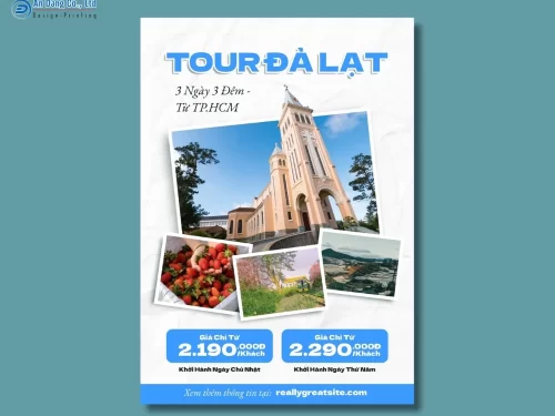Mẫu 6 - tờ rơi du lịch quảng cáo tour Đà Lạt