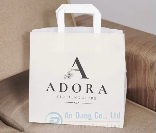 Mẫu túi giấy đựng quần áo cho cửa hàng thời trang Adora