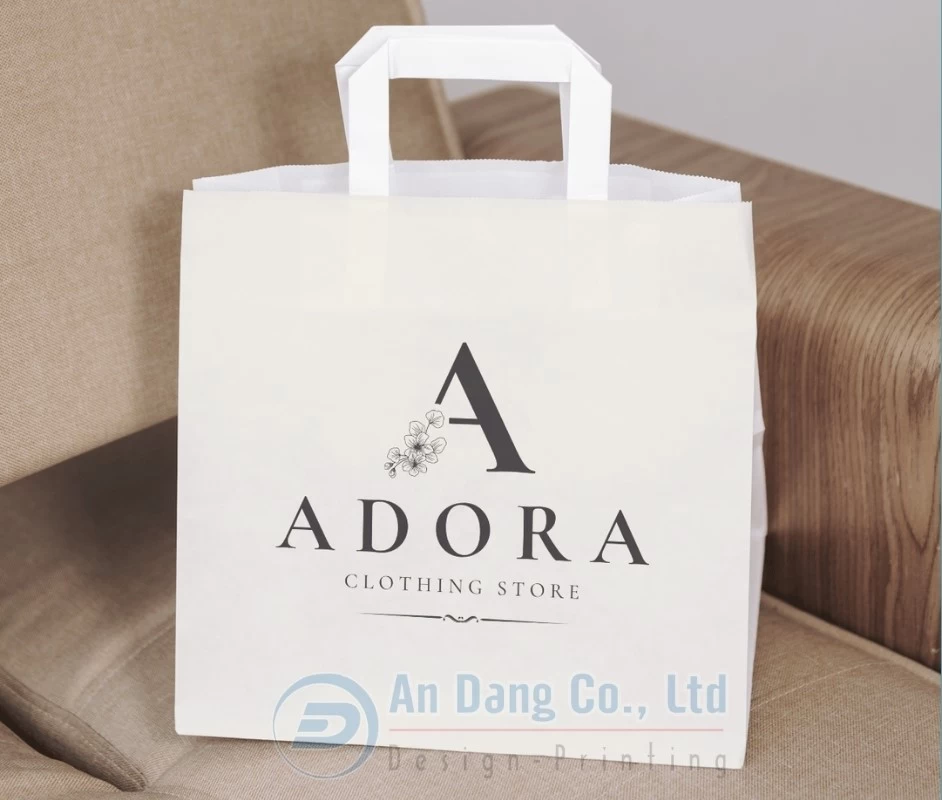 Mẫu túi giấy đựng quần áo cho cửa hàng thời trang Adora