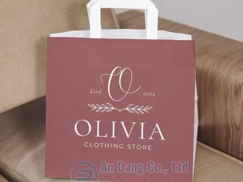 Mẫu túi giấy chuyên nghiệp cho cửa hàng quần áo OLIVIA