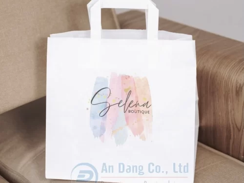 Mẫu túi giấy xinh xắn cho shop thời trang Selena Boutique
