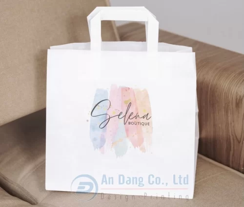 Mẫu túi giấy xinh xắn cho shop thời trang Selena Boutique