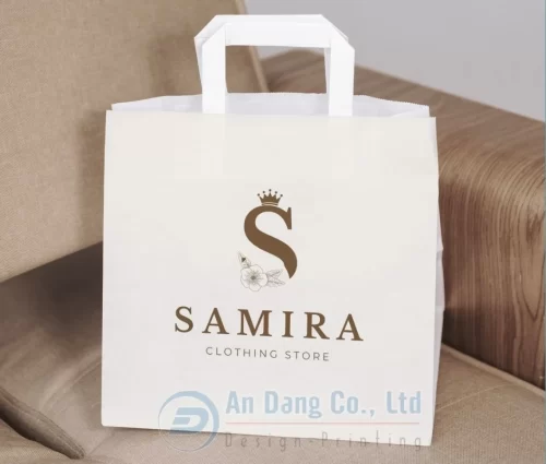 Mẫu túi giấy phong cách đơn giản cho cửa hàng thời trang SAMIRA