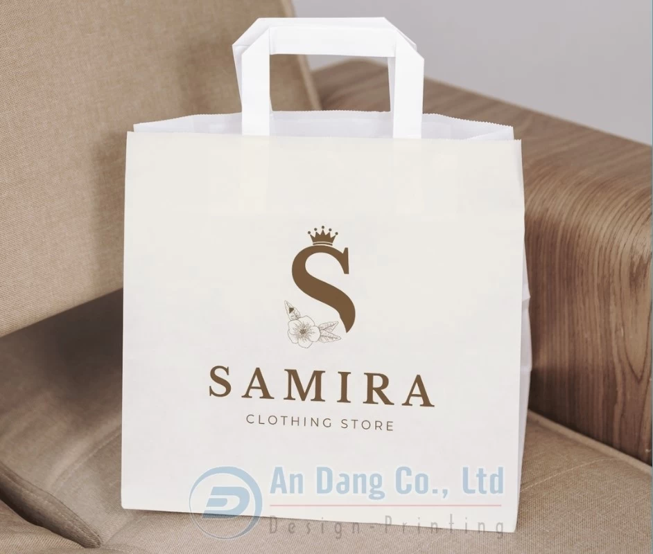 Mẫu túi giấy phong cách đơn giản cho cửa hàng thời trang SAMIRA