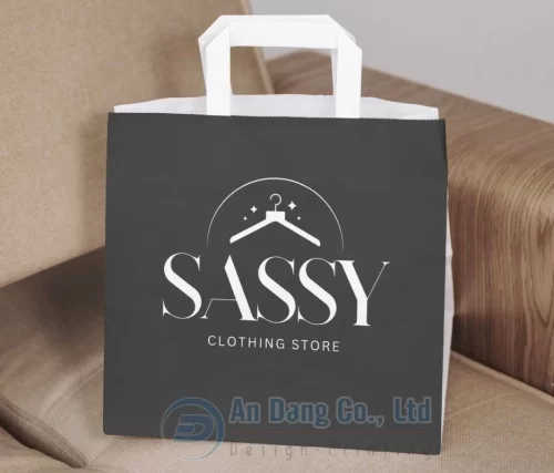 Mẫu túi giấy cho cửa hàng quần áo SASSY
