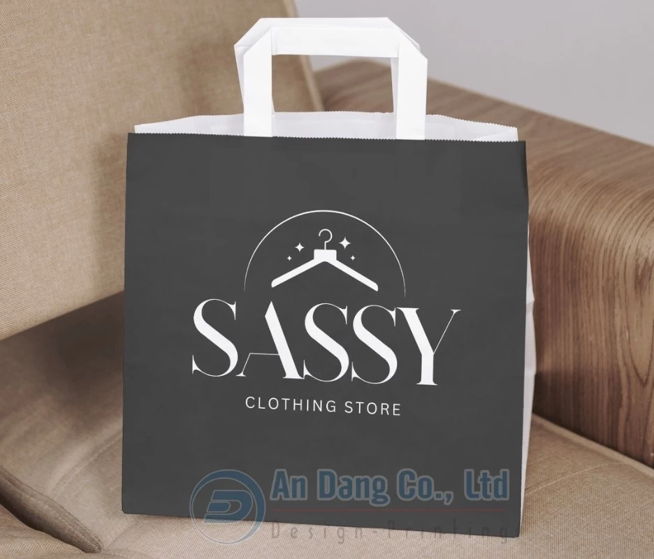 Mẫu túi giấy cho cửa hàng quần áo SASSY