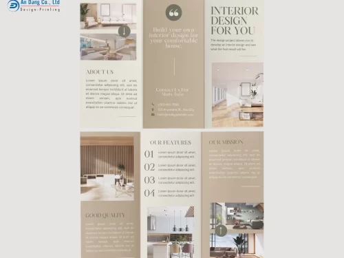 Mẫu 9 - brochure quảng cáo đơn vị thiết kế nội thất chuyên nghiệp