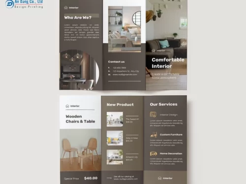 Mẫu 12 - brochure sản phẩm nội thất có bố cục hài hòa