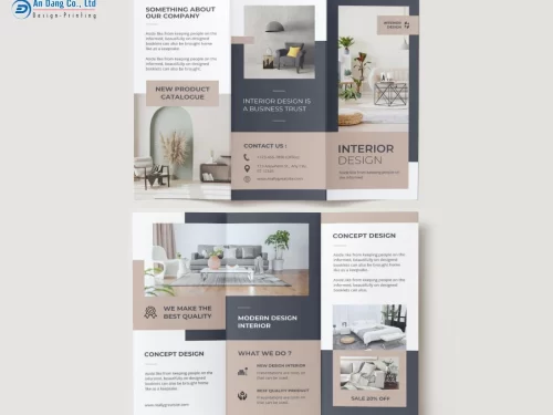 Mẫu 19 - brochure thiết kế nội thất phong cách độc đáo, sáng tạo