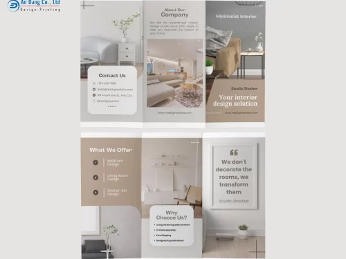 Mẫu 3 - brochure giới thiệu dịch vụ thiết kế nội thất chuyên nghiệp