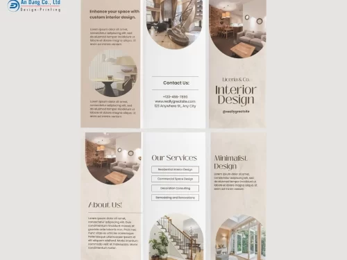Mẫu 5 - brochure giới thiệu đơn vị cung cấp dịch vụ thiết kế nội thất