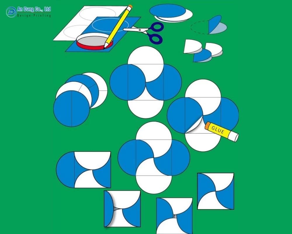 Cách gấp phong bì thư nắp tròn xoáy