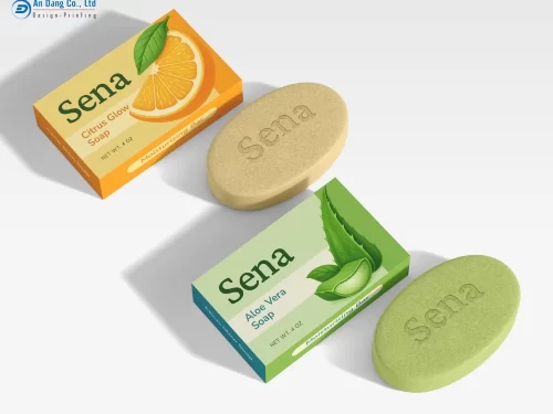 Mẫu hộp giấy đựng xà phòng được thiết kế đẹp mắt