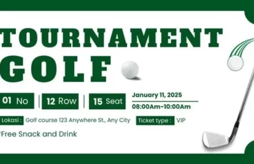 Mẫu 16 - vé sự kiện cuộc thi golf