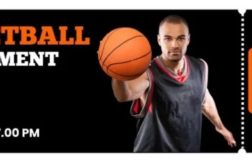 Mẫu 5 - vé xem giải đấu bóng rổ