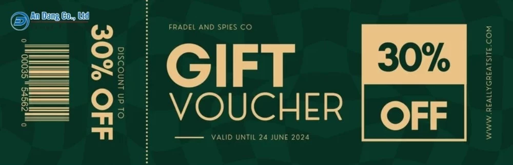 Mẫu 10 - phiếu quà tặng giảm giá 30%