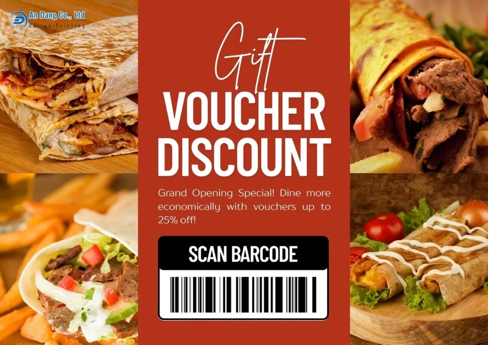 Mẫu 12 - voucher ưu đãi cho nhà hàng