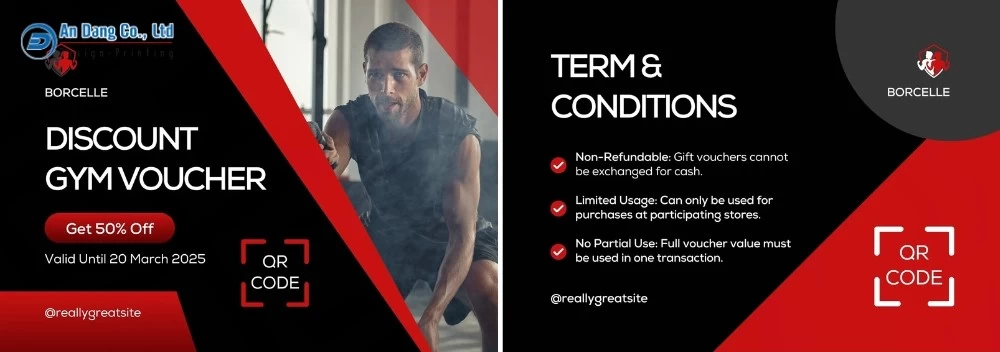 Mẫu 20 - voucher giảm 50% cho trung tâm GYM