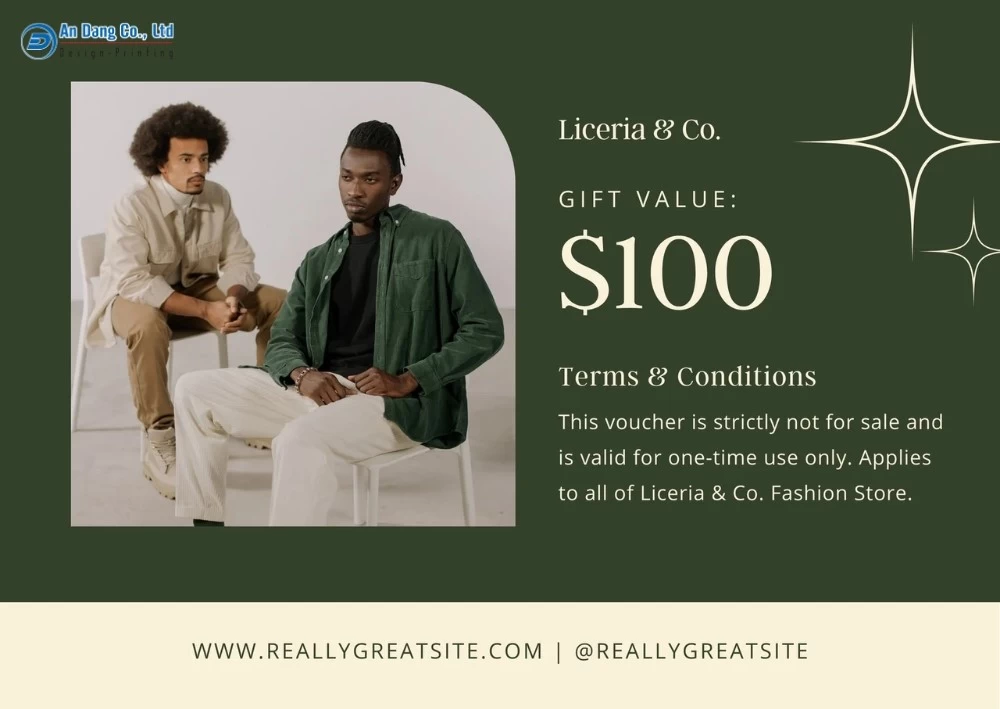 Mẫu 2 - voucher giảm giá cho cửa hàng thời trang