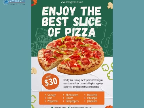 Mẫu 11 - tờ rơi tiệm bánh pizza đẹp mắt
