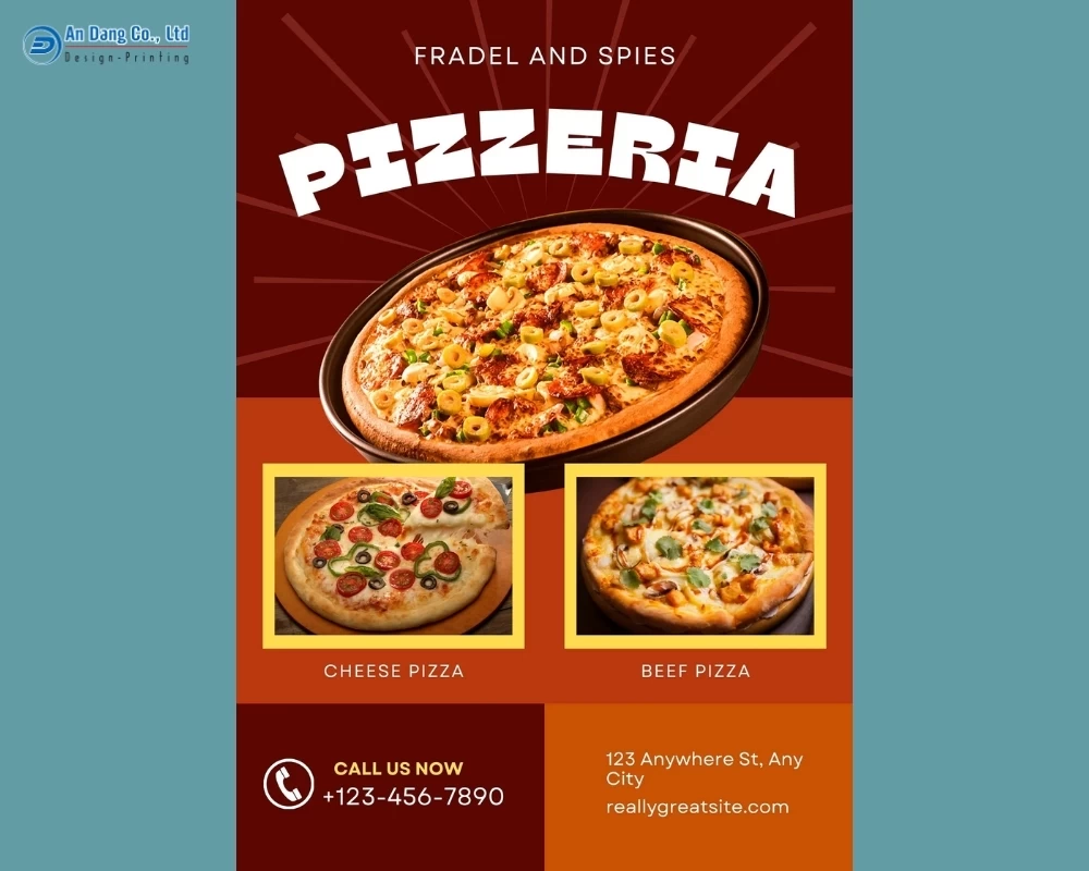 Mẫu 14 - tờ rơi giới thiệu tiệm bánh pizza