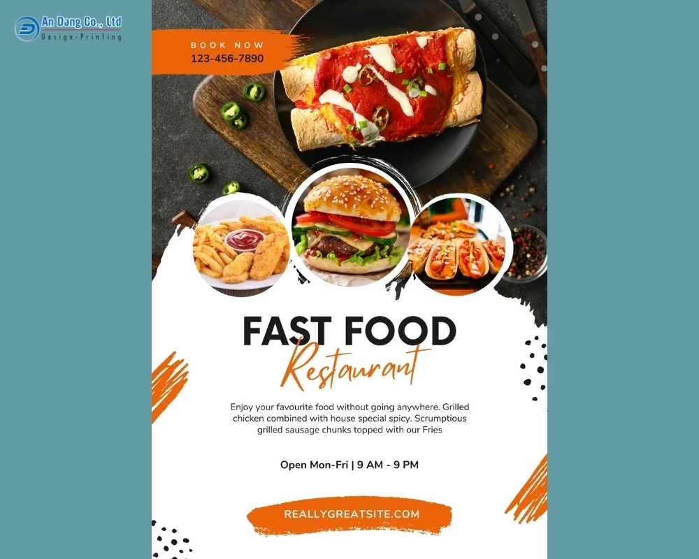 Mẫu 15 - tờ rơi nhà hàng đồ ăn nhanh