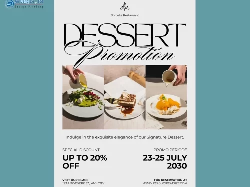 Mẫu 17 - tờ rơi nhà hàng quảng bá chương trình ưu đãi giảm giá