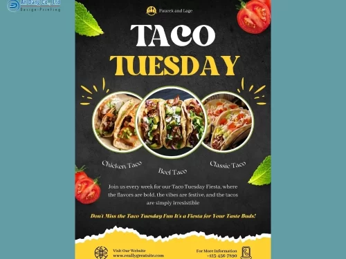 Mẫu 18 - tờ rơi quán ăn cho tiệm bánh tacos