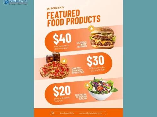 Mẫu 24 - tờ rơi giới thiệu menu cửa hàng đồ ăn nhanh